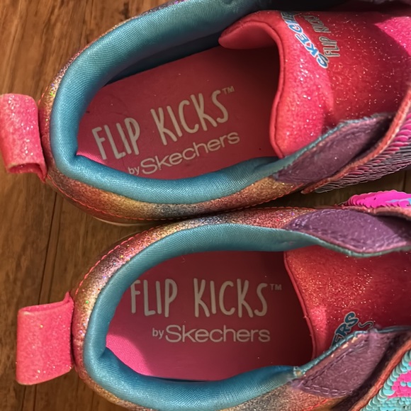 Skechers Flip Kicks Reverse Sequins Twinkle Toes Sneaker 3.5 Youth - Picture 7 of 10